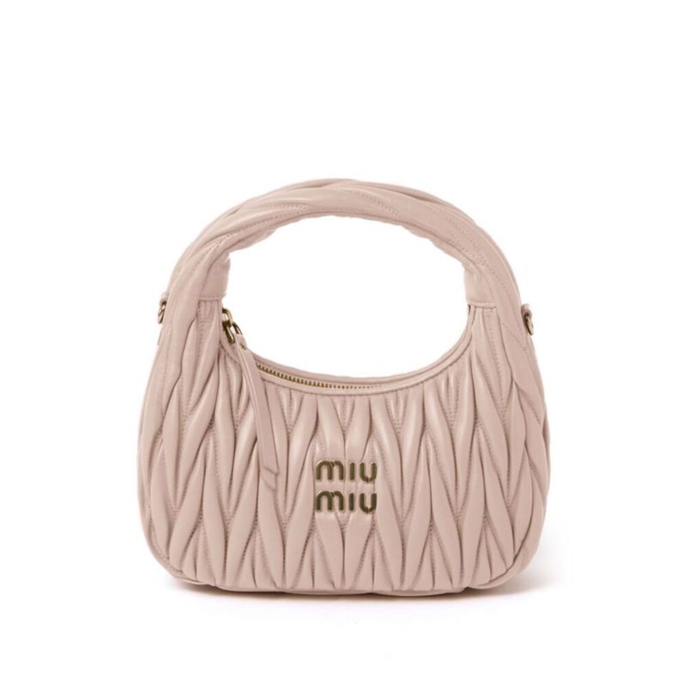 Wander Matelassé Nappa Leather Small Hobo Bag Women
